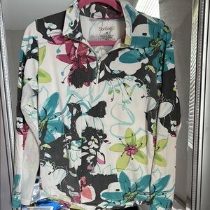 San Soleil Women's Floral Pullover Top - Multicolor